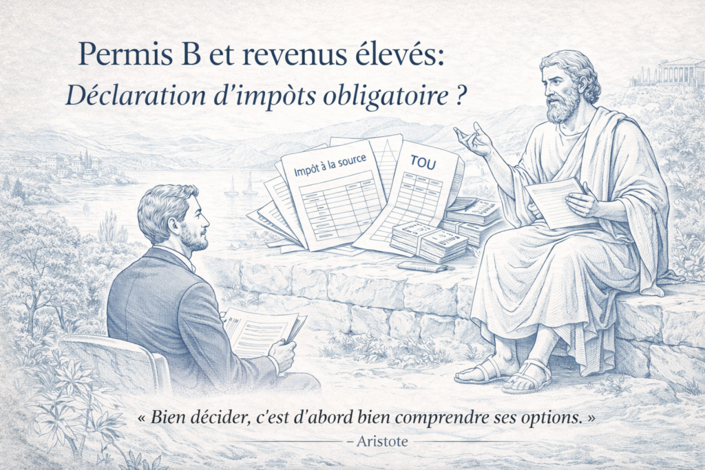 Permis B et revenus élevés : devez-vous faire une déclaration d’impôts en Suisse ?
